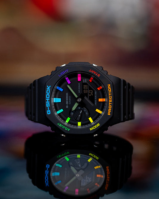 G-Shock CasiOak Black Rainbow