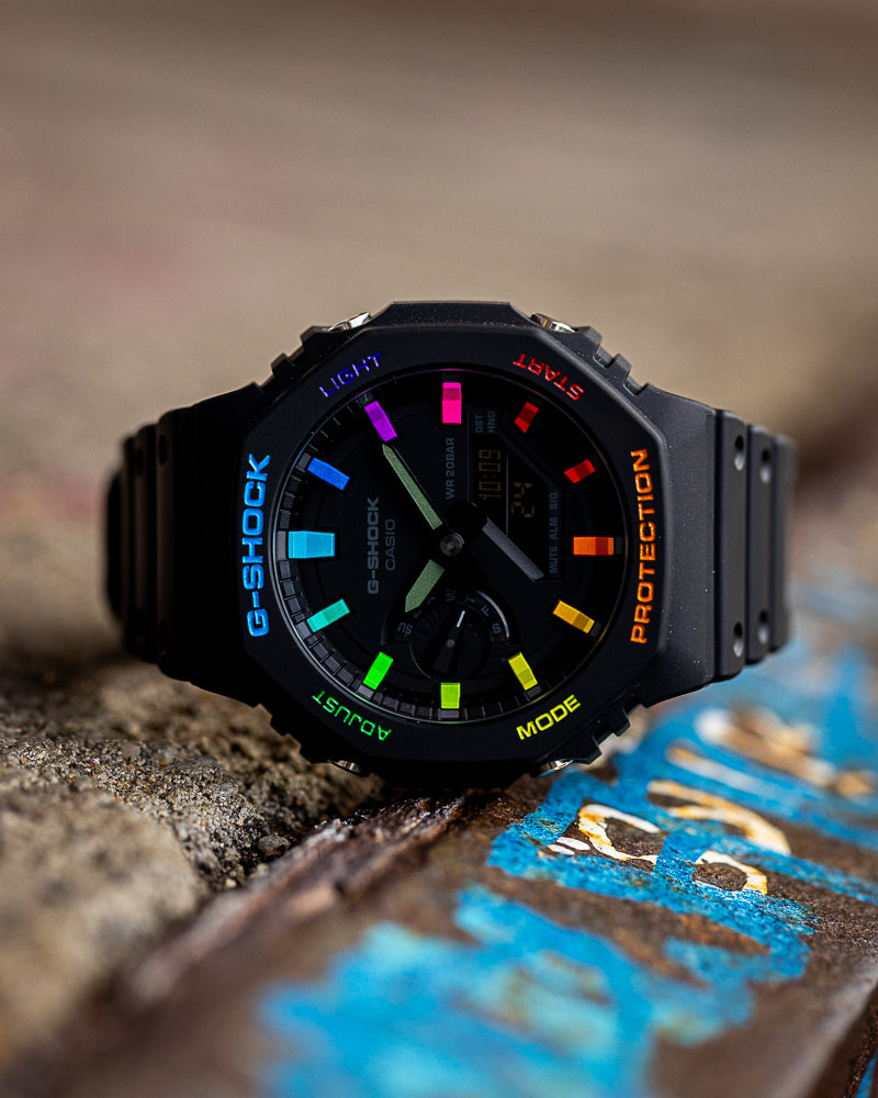 G-Shock CasiOak Black Rainbow