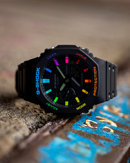 G-Shock CasiOak Black Rainbow