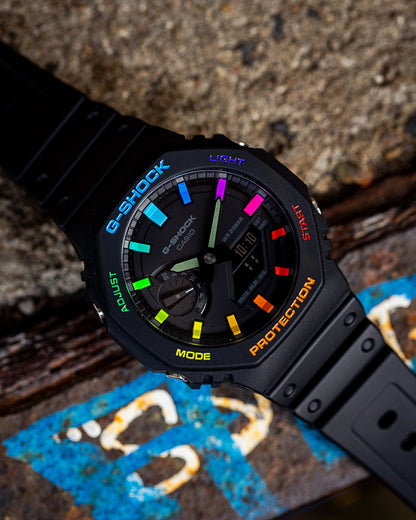 G-Shock CasiOak Black Rainbow