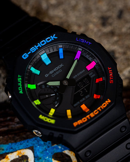 G-Shock CasiOak Black Rainbow