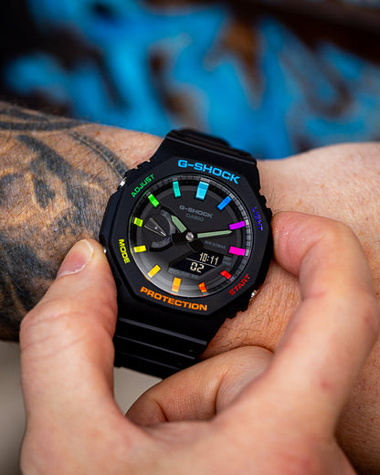 G-Shock CasiOak Black Rainbow