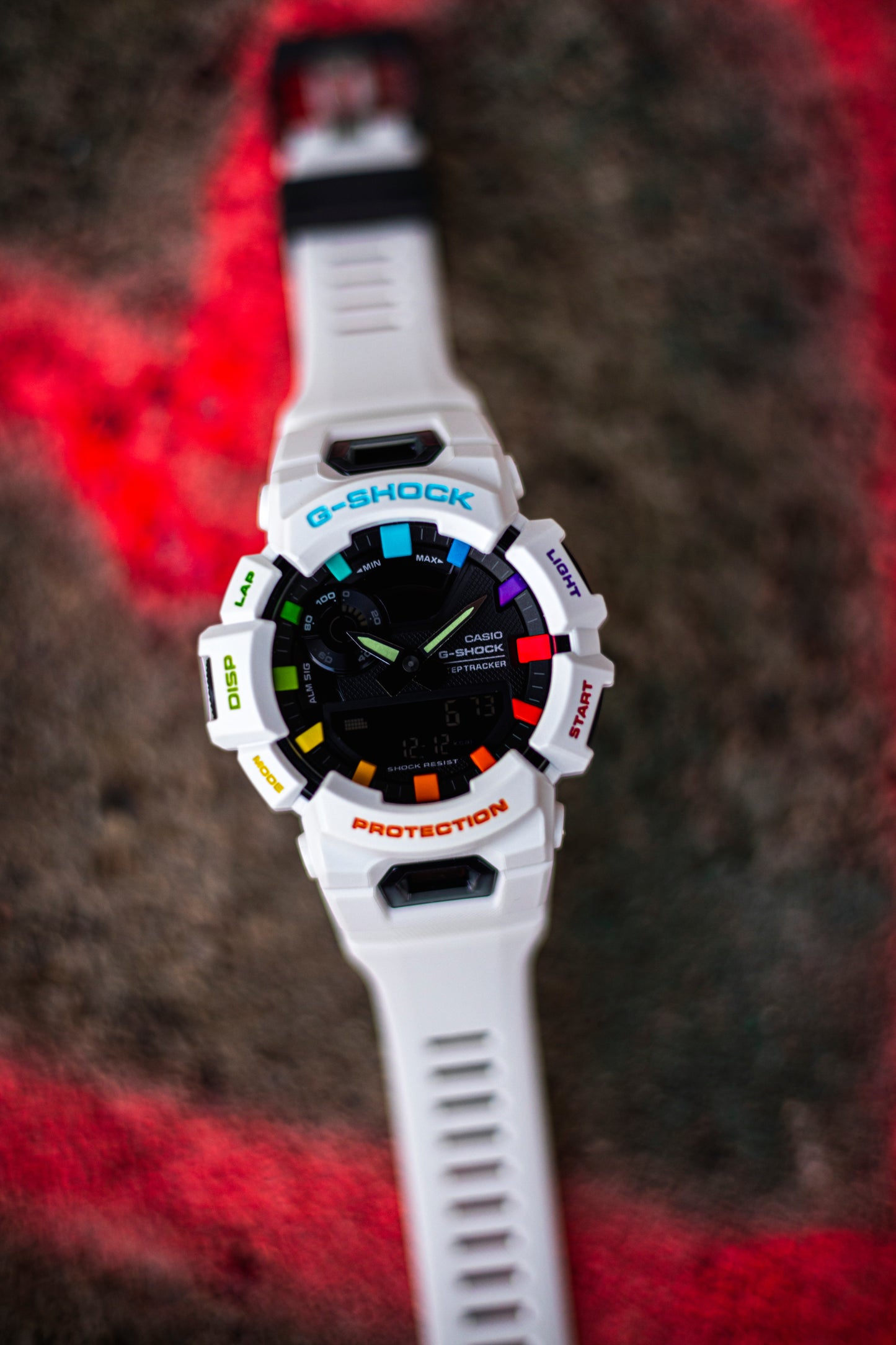 Casio G-Shock G-SQUAD White Rainbow