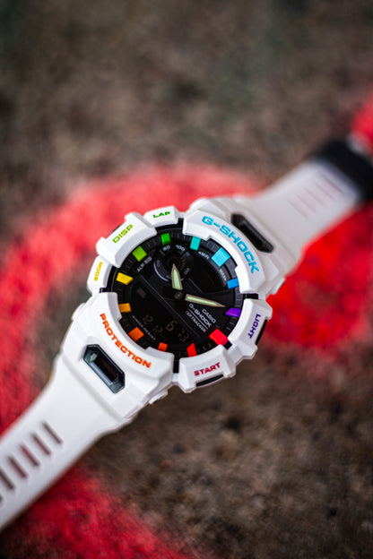 Casio G-Shock G-SQUAD White Rainbow