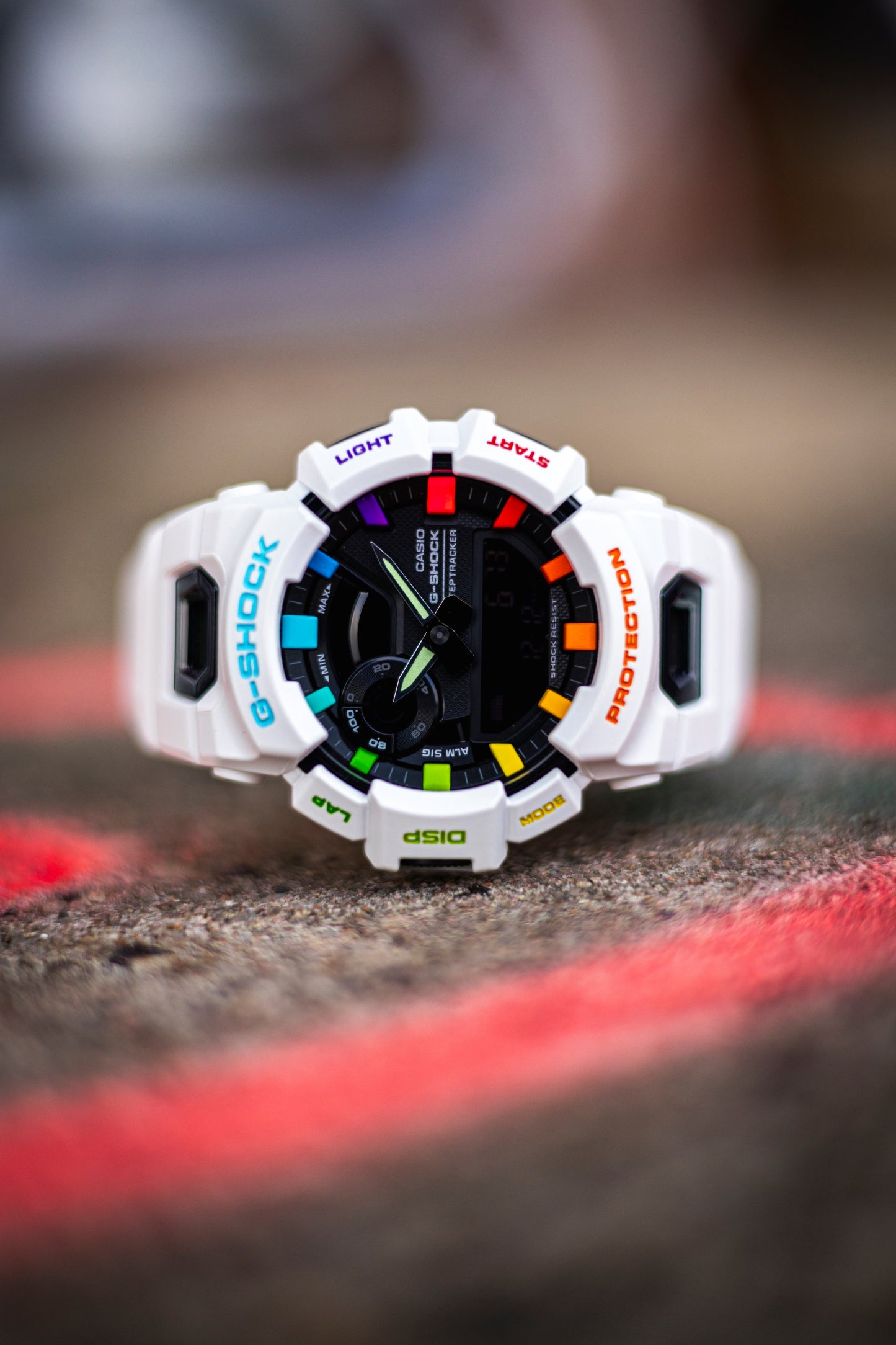Casio G-Shock G-SQUAD White Rainbow