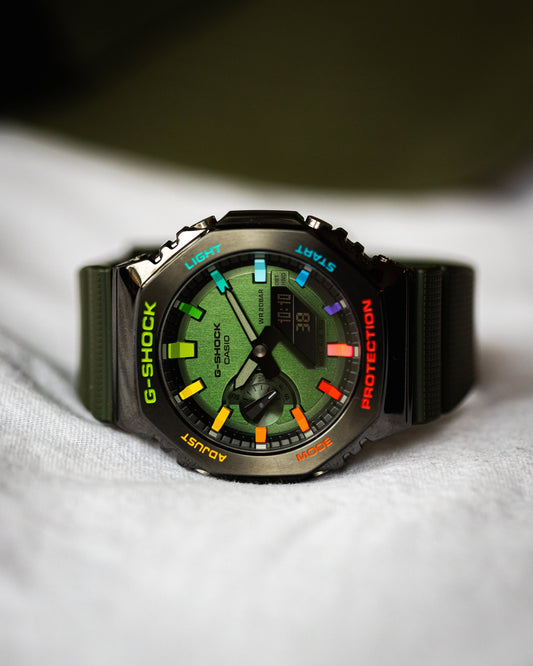 G-Shock CasiOak Green Metal Rainbow