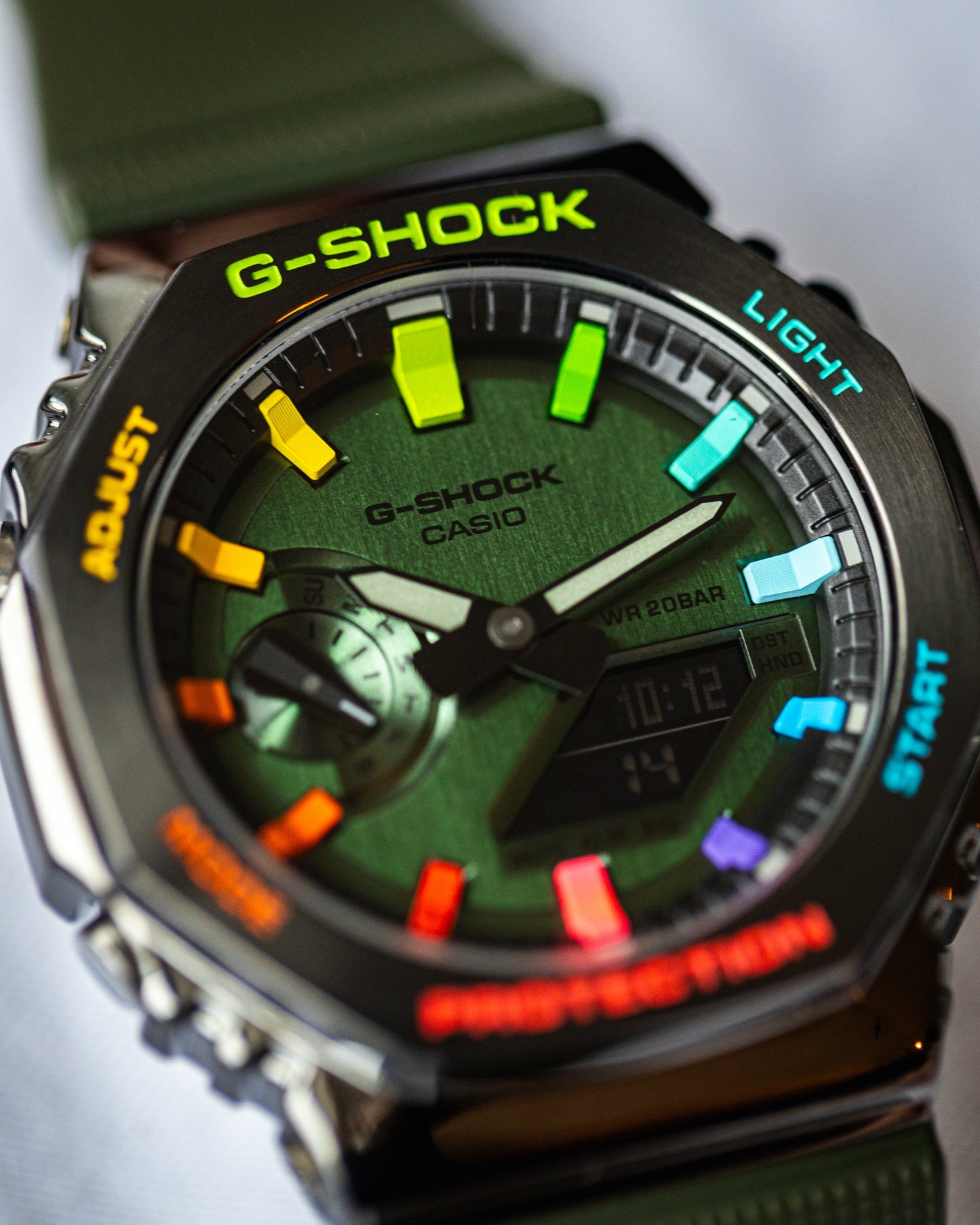 G-Shock CasiOak Green Metal Rainbow